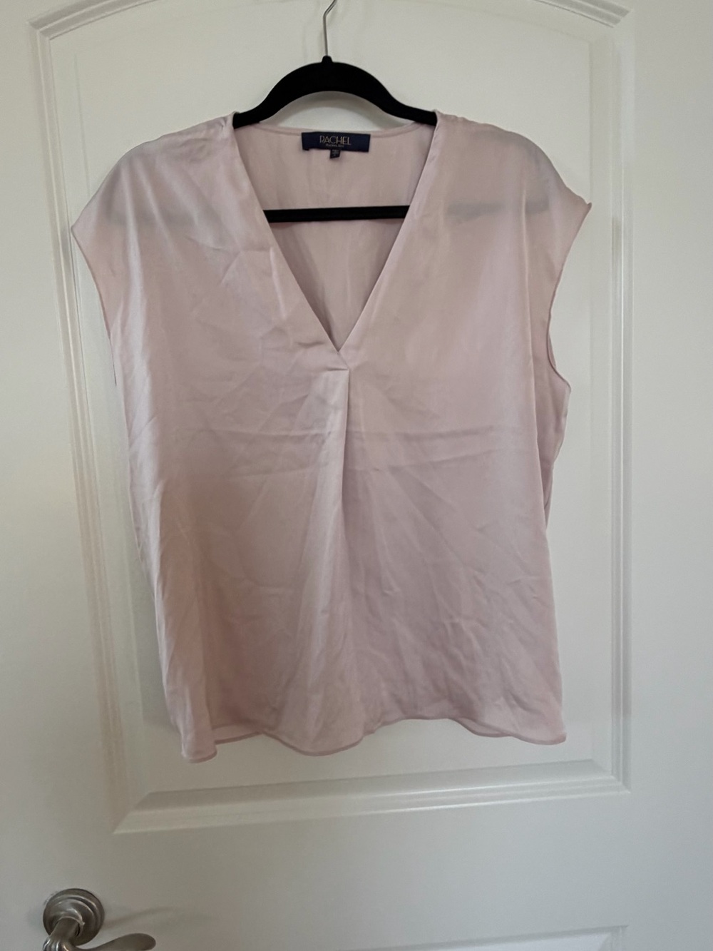 Rachel Cream Blouse with Navy Label